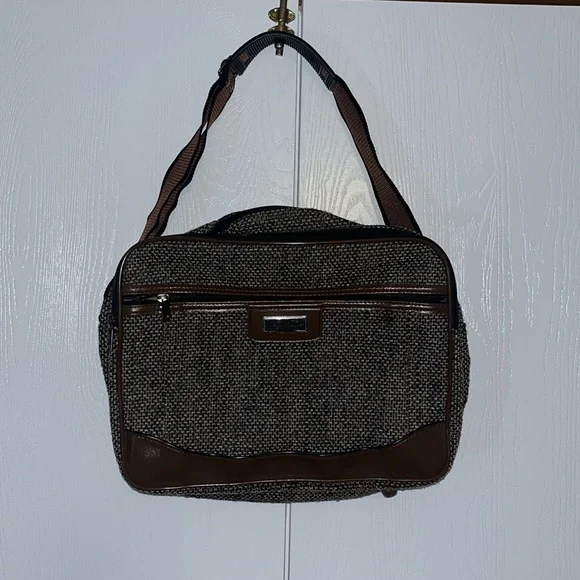 Vintage American Tourister Tweed Carry On Bag